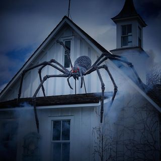 Diy Giant Spider Decorations Spider Outdoor Halloween Decor
