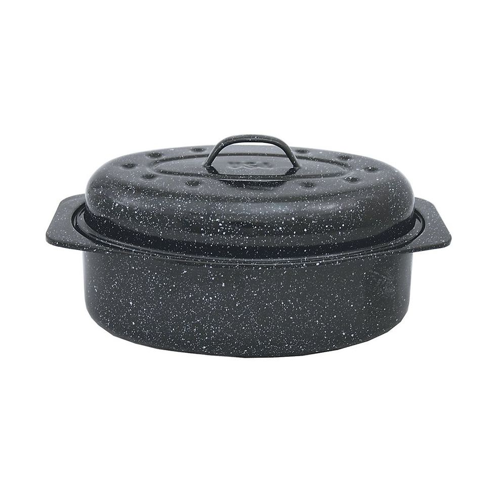 Granitestone 16 Oval Ultra Nonstick Roasting Pan with Lid