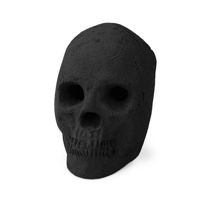 Ceramic Skull Log
