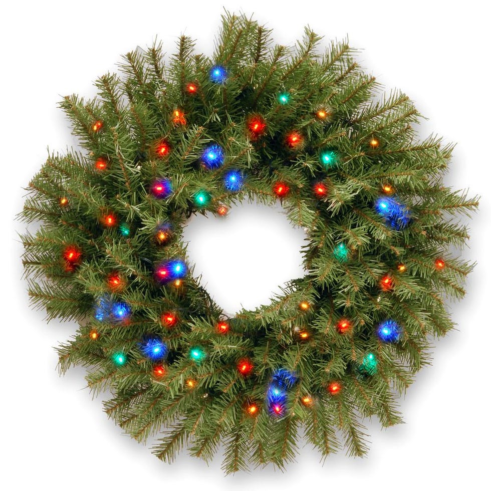 Pre-Lit Multicolor Wreath