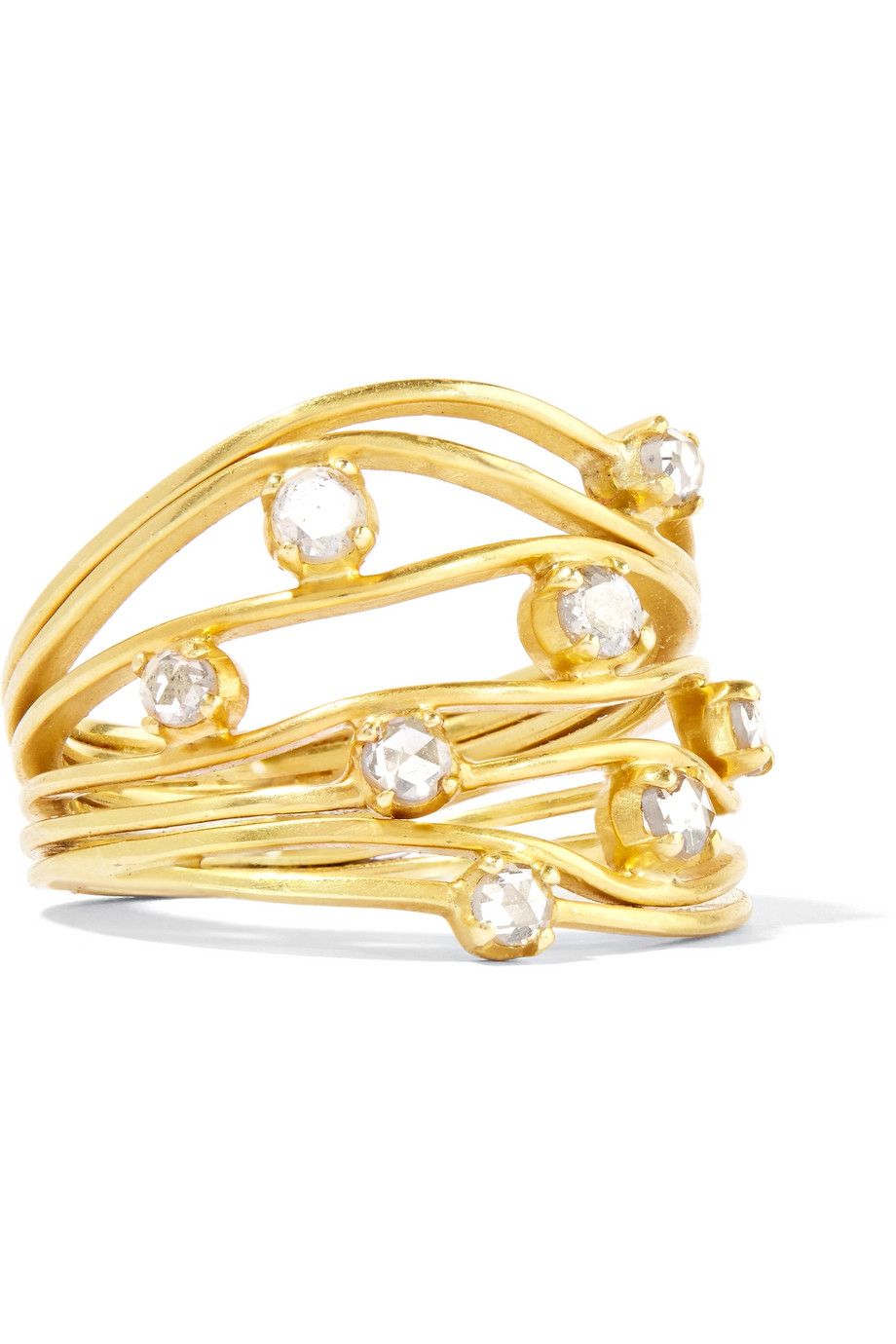 18-karat gold diamond ring