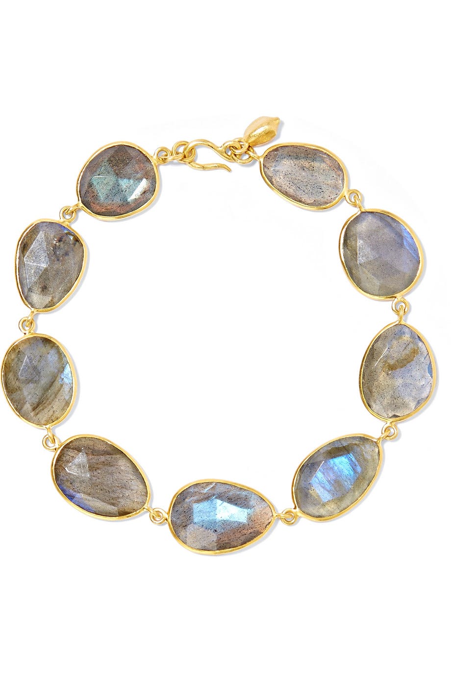 18-karat gold labradorite bracelet