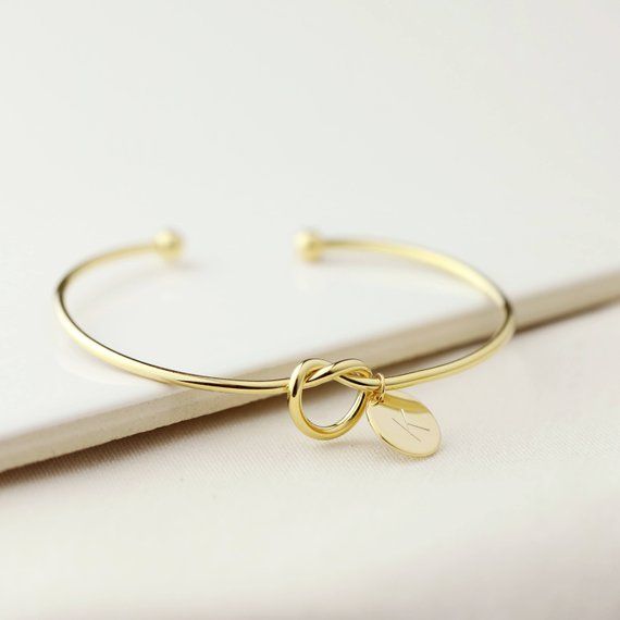 Knot Bracelet With Initial