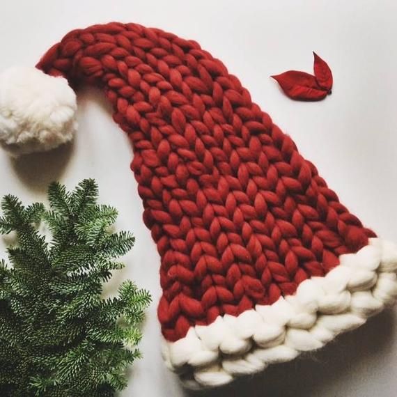 Christmas Chunky Knit Santa Hat