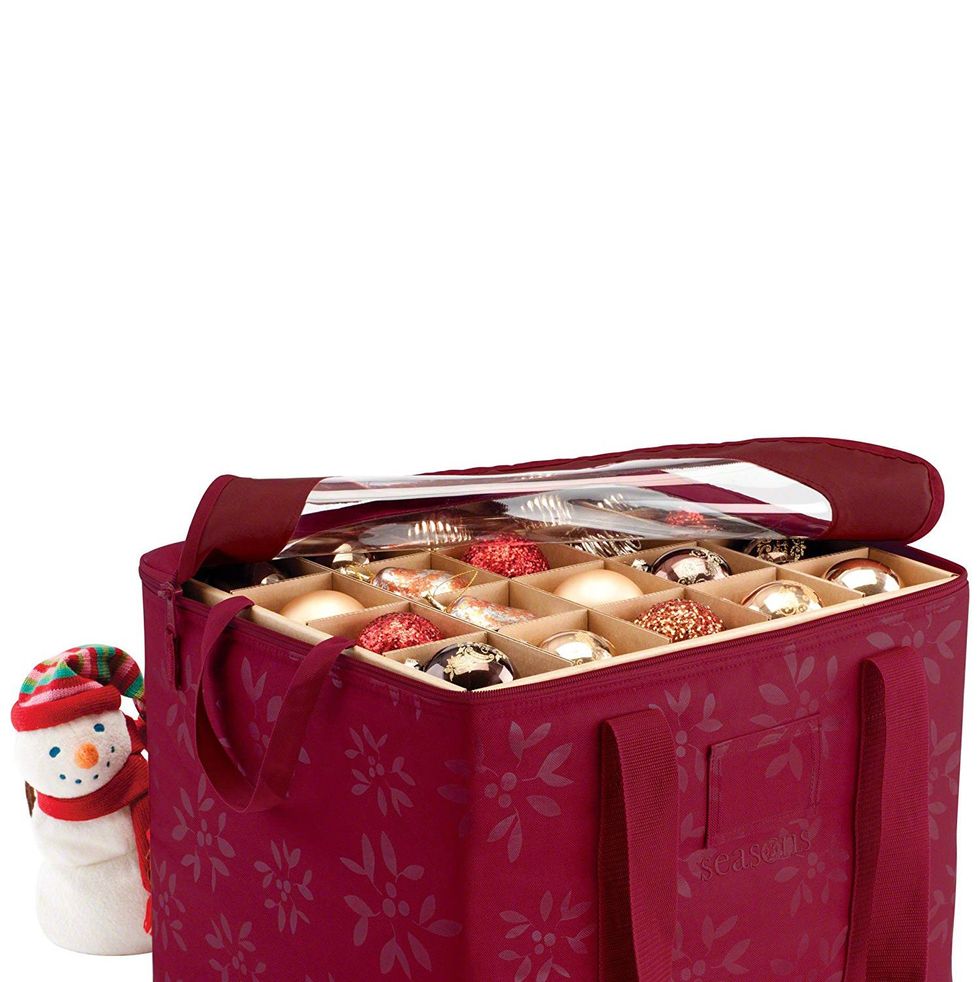 The Holiday Aisle® Under Bed Christmas Ornament Storage Box Storage, Adjustable  Dividers Stores Up To 128 Ornaments, Reinforced Handles For Easy Carry,  Heavy Duty, Water Resistant And Tear Proof Material & Reviews