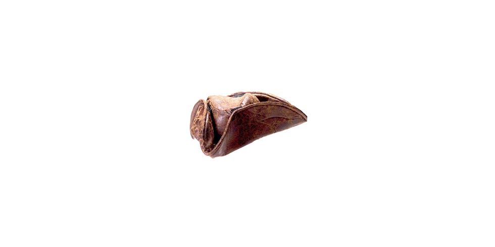 Brown Leatherette Tri-fold Pirate Hat 