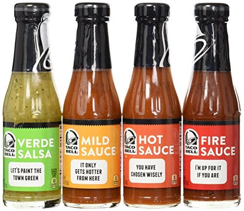 Taco Bell Sauce Four-Pack