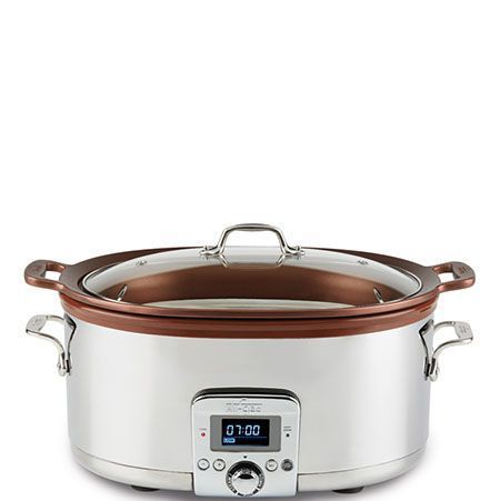  Magic Mill Extra Large 10 Quart Slow Cooker With Metal Searing  Pot & Transparent Tempered Glass Lid Multipurpose Lightweight Cookers, Pot  is Safe to Put the On the Flame, Dishwasher Safe