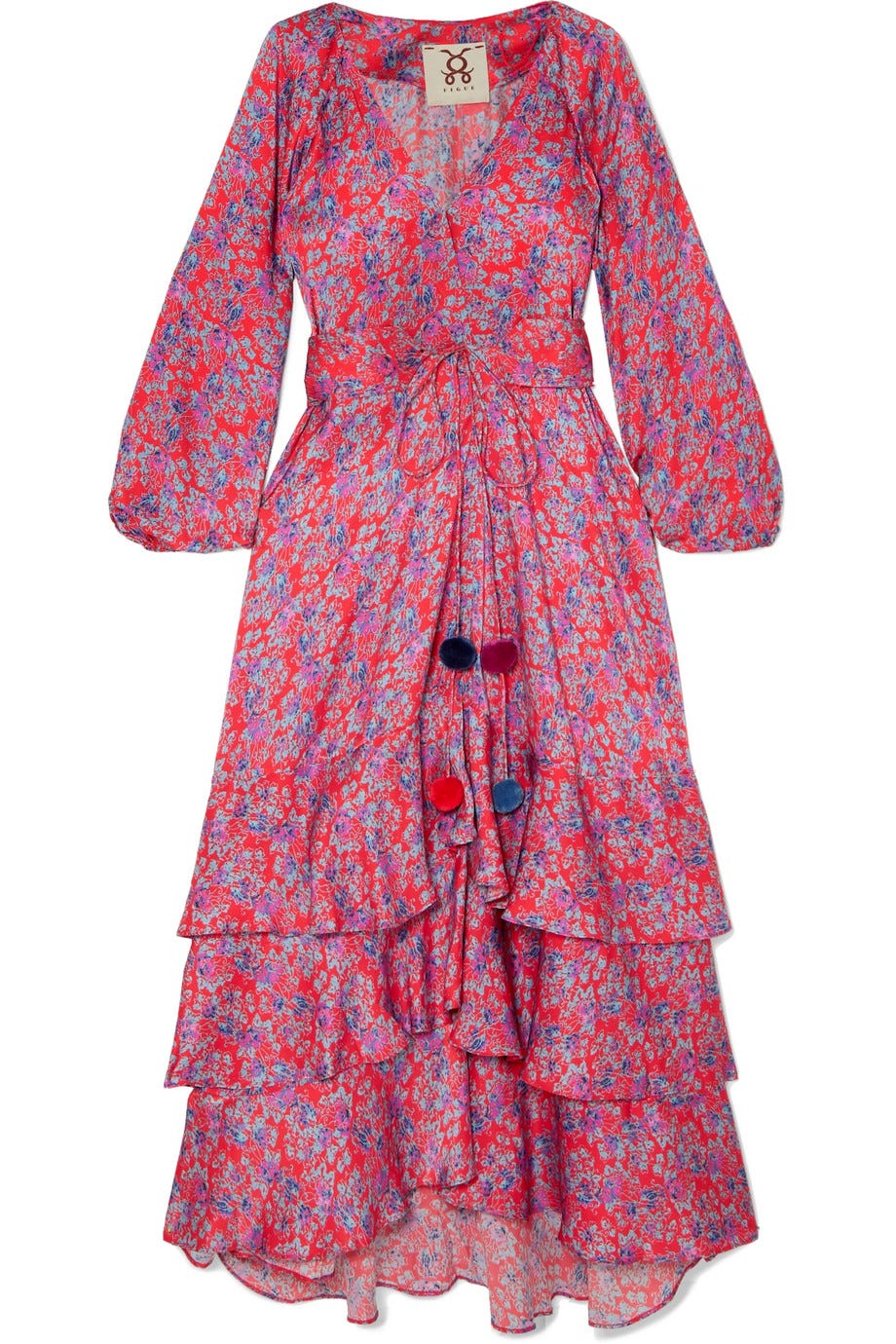 Frederica floral-print silk crepe de chine maxi dress
