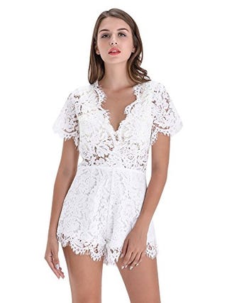 White Lace Romper