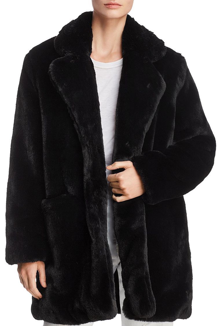 Apparis sophie faux hotsell fur coat black