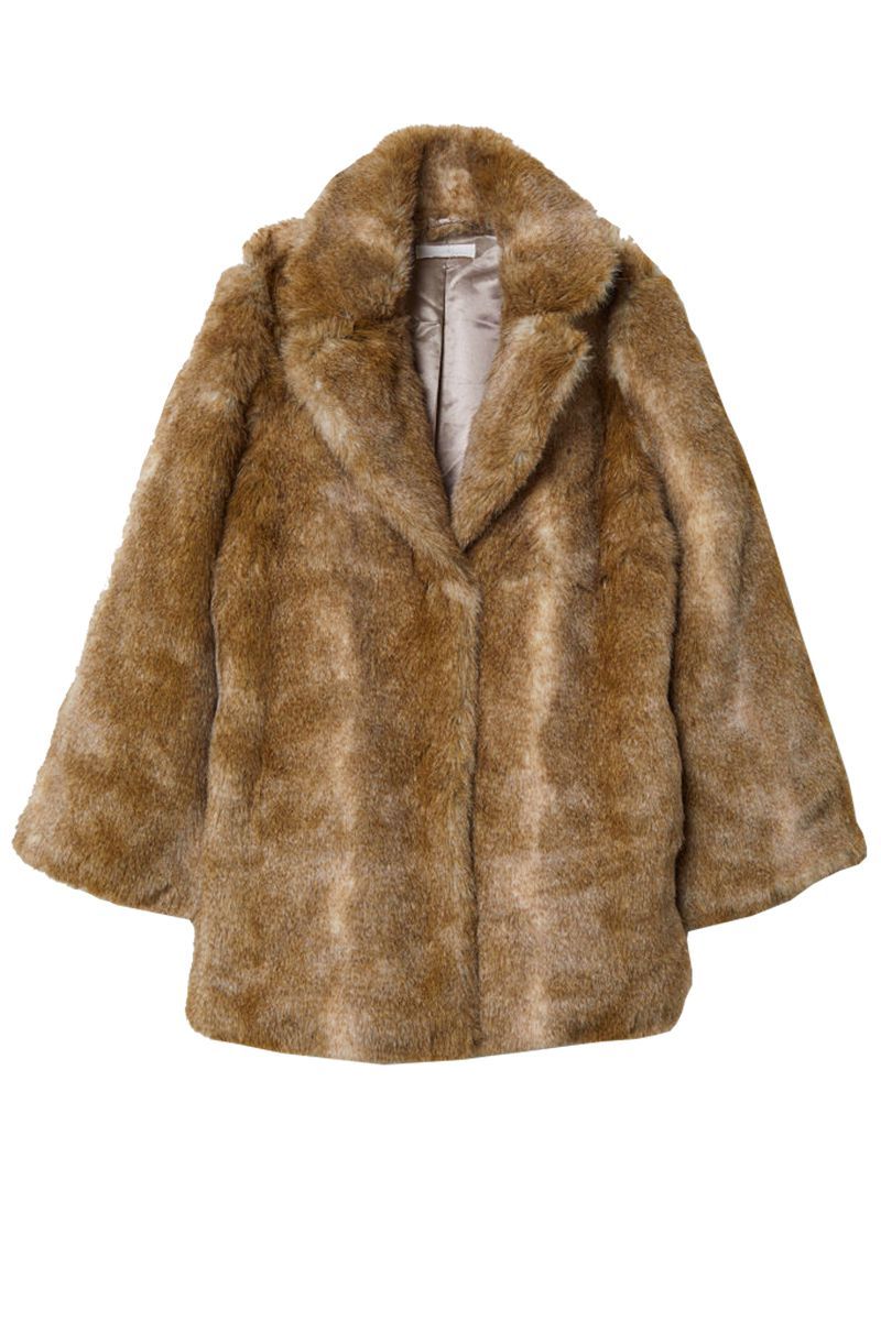 Light Brown Faux Fur Coat