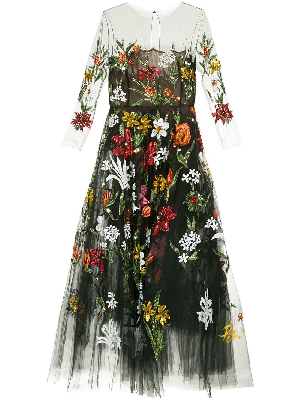 Floral-Embellished Gown