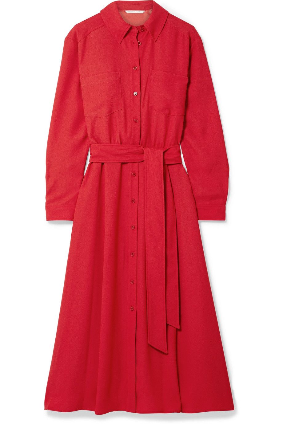 Cary belted crepe midi dress