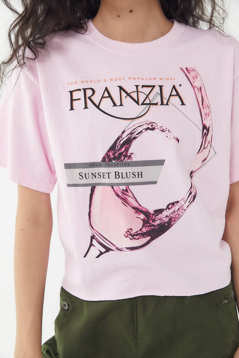 Franzia Sunset Blush Cropped Tee