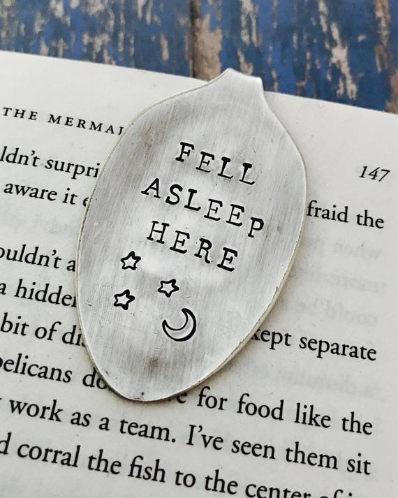 Fell Asleep Here Vintage Spoon Bookmark