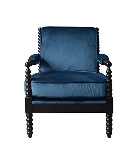 Belgrove Spindle Velvet Accent Chair