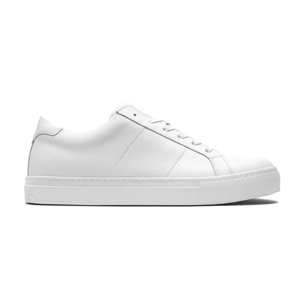 basic white leather sneakers