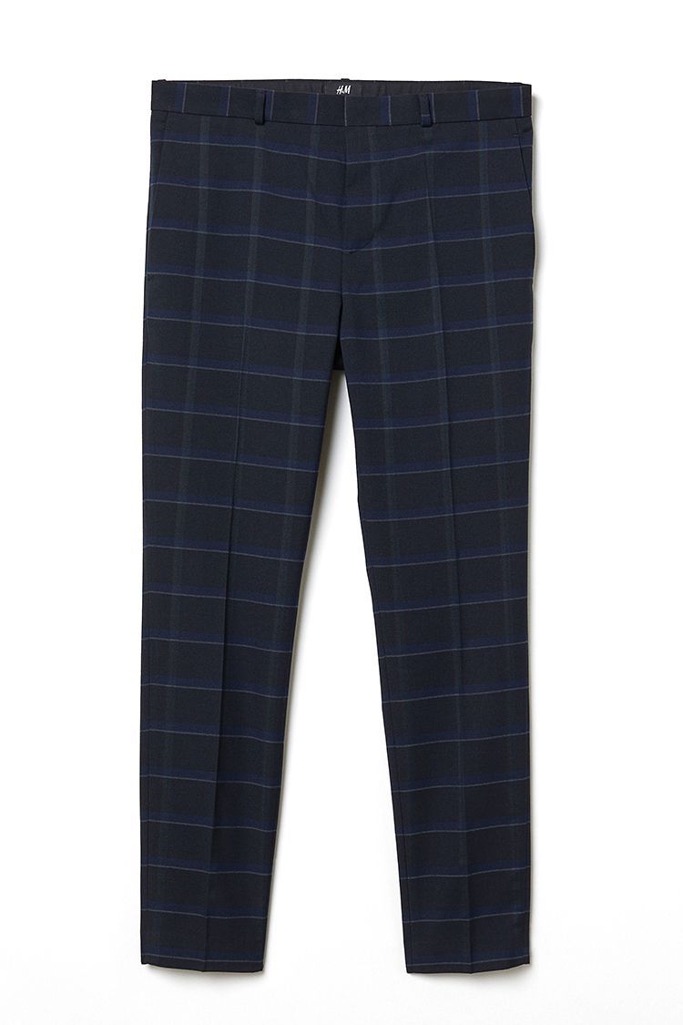 H&M Skinny-Fit Check Suit Pants