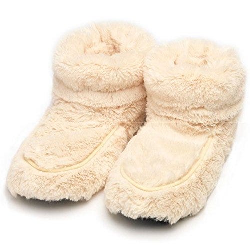 Cream Microwavable Slipper Boots