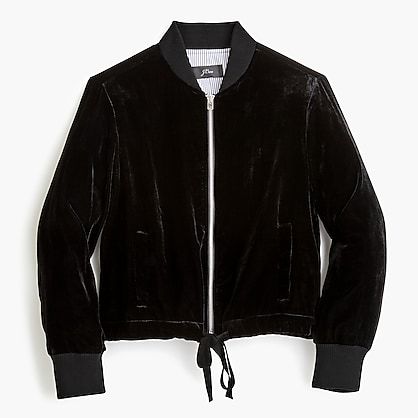 J crew 2024 velvet bomber jacket