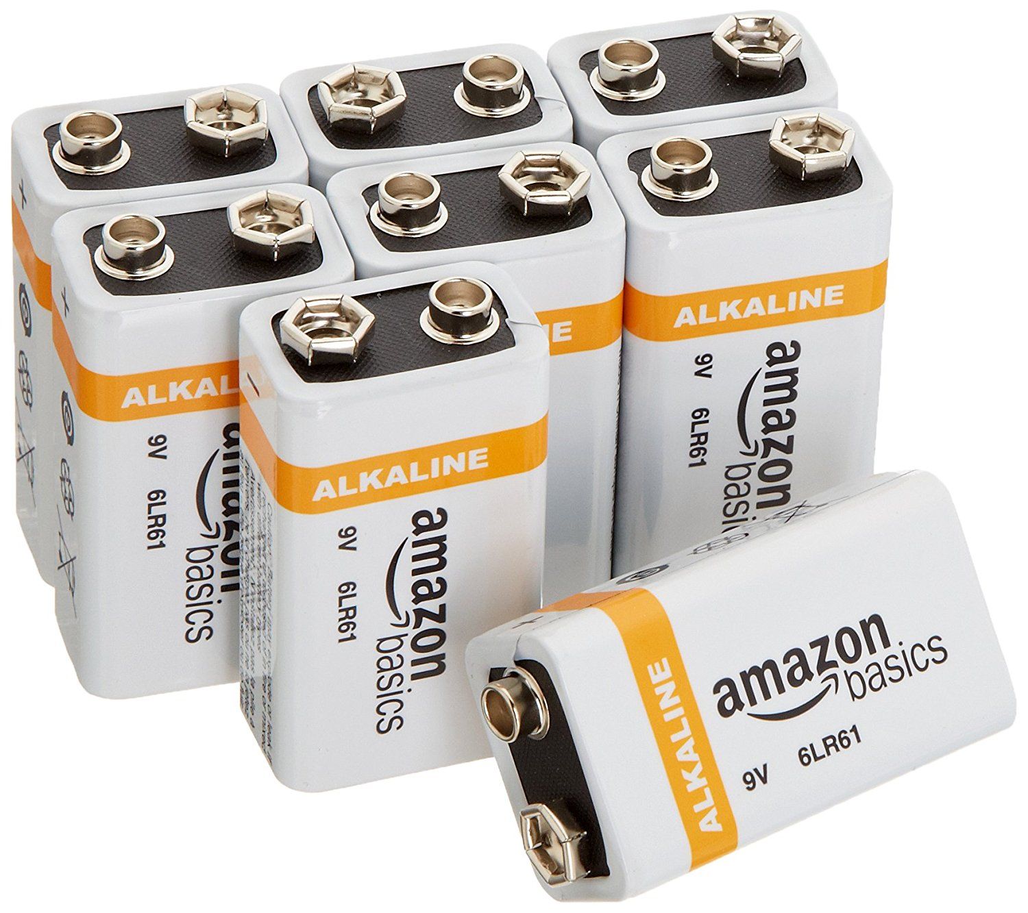 AmazonBasics 9 Volt Alkaline Batteries 