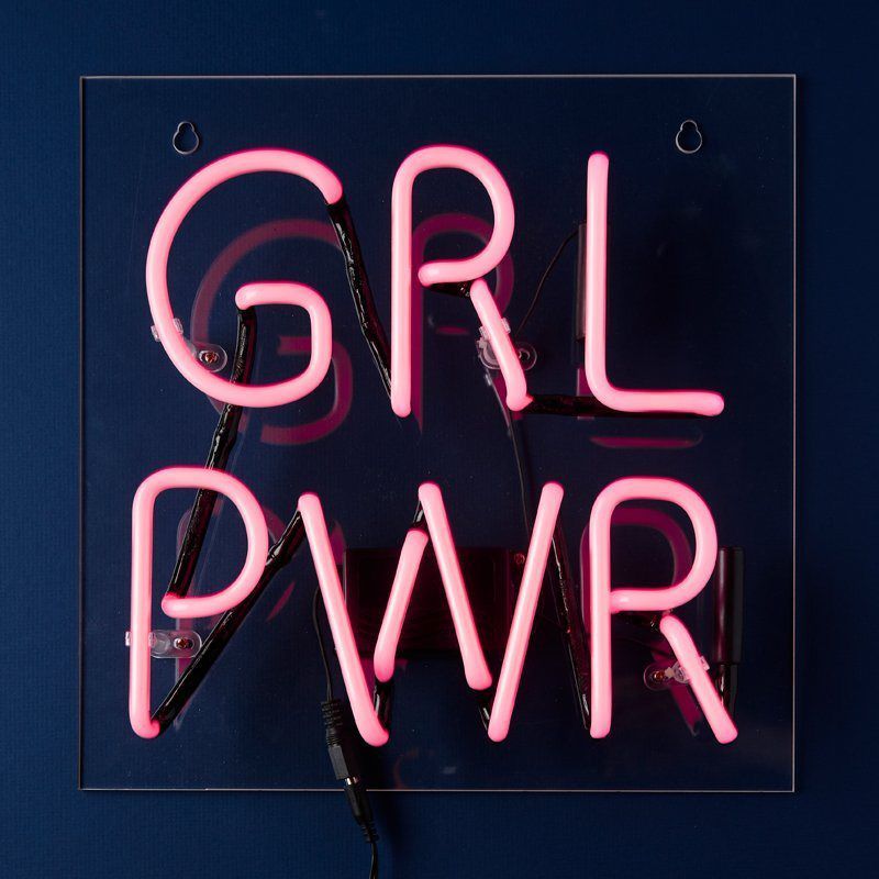 Neon 'GRL PWR' Sign