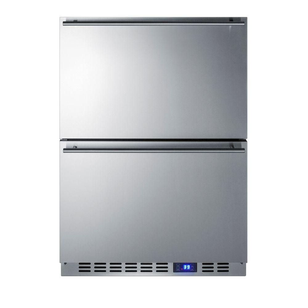 Summit Appliance 24 in. 3.4 cu. ft. Outdoor Refrigerator Drawer in Stainless Steel