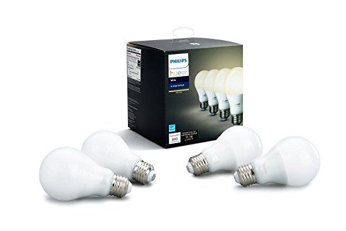 Philips Hue White Dimmable LED Smart Bulb 4-Pack