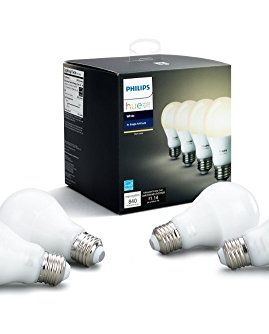 Philips Hue White Dimmable LED Smart Bulb 4-Pack