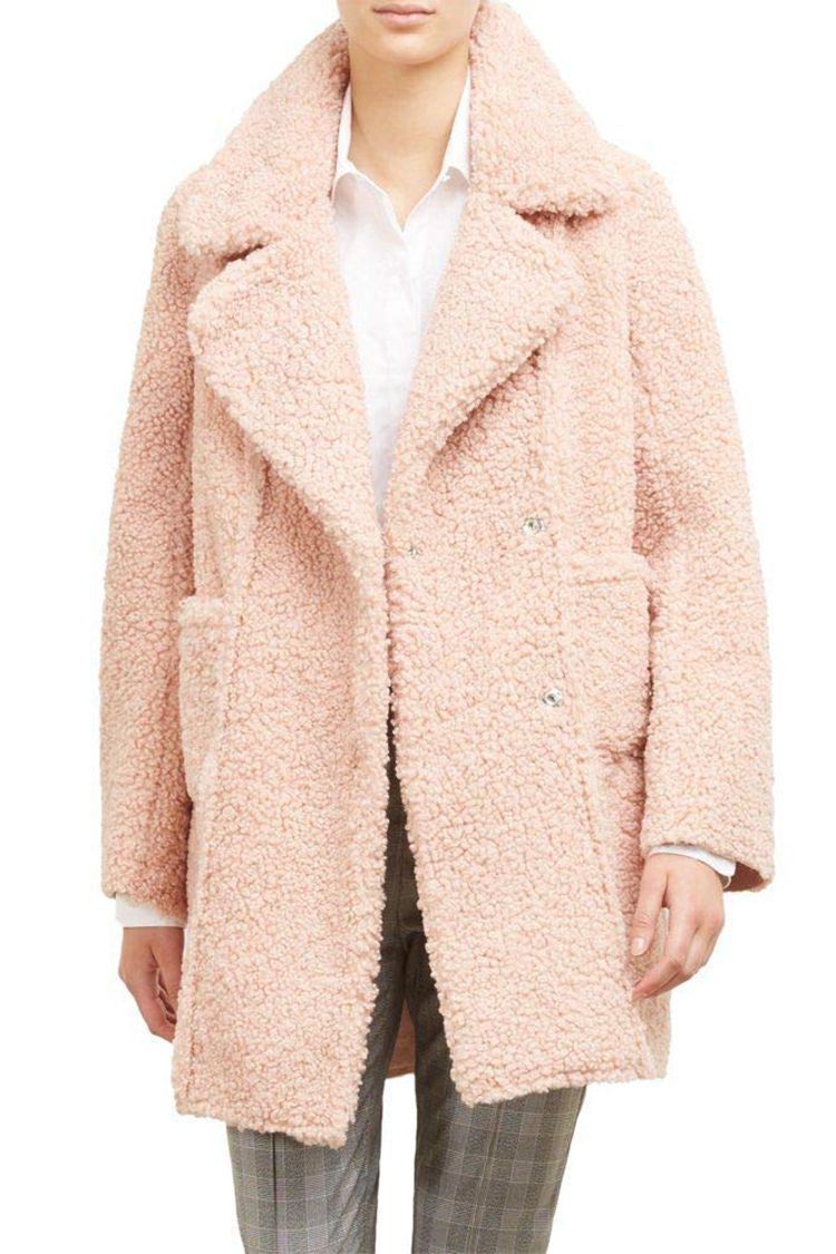 Kenneth cole teddy outlet bear faux fur coat