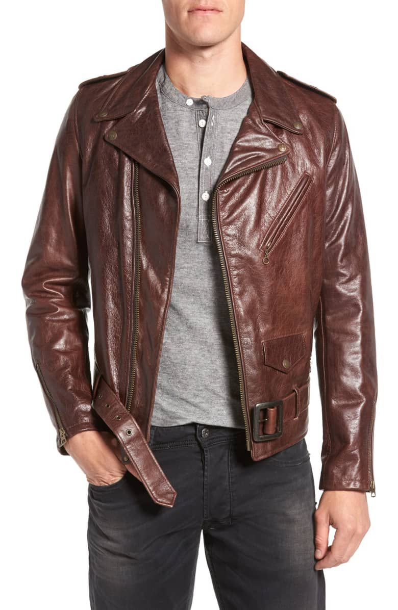 Waxy Cowhide Leather Motorcycle Jacket
