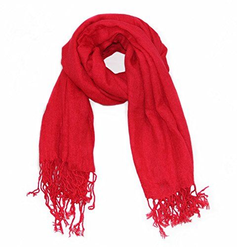 Red Scarf With Fringe
