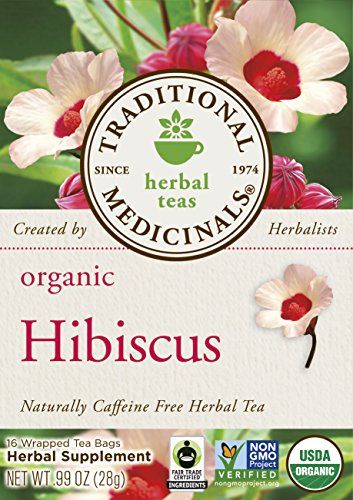 Traditional Medicinals Organic Hibiscus Herbal Tea, 16 Tea Bags (Pack of 6)