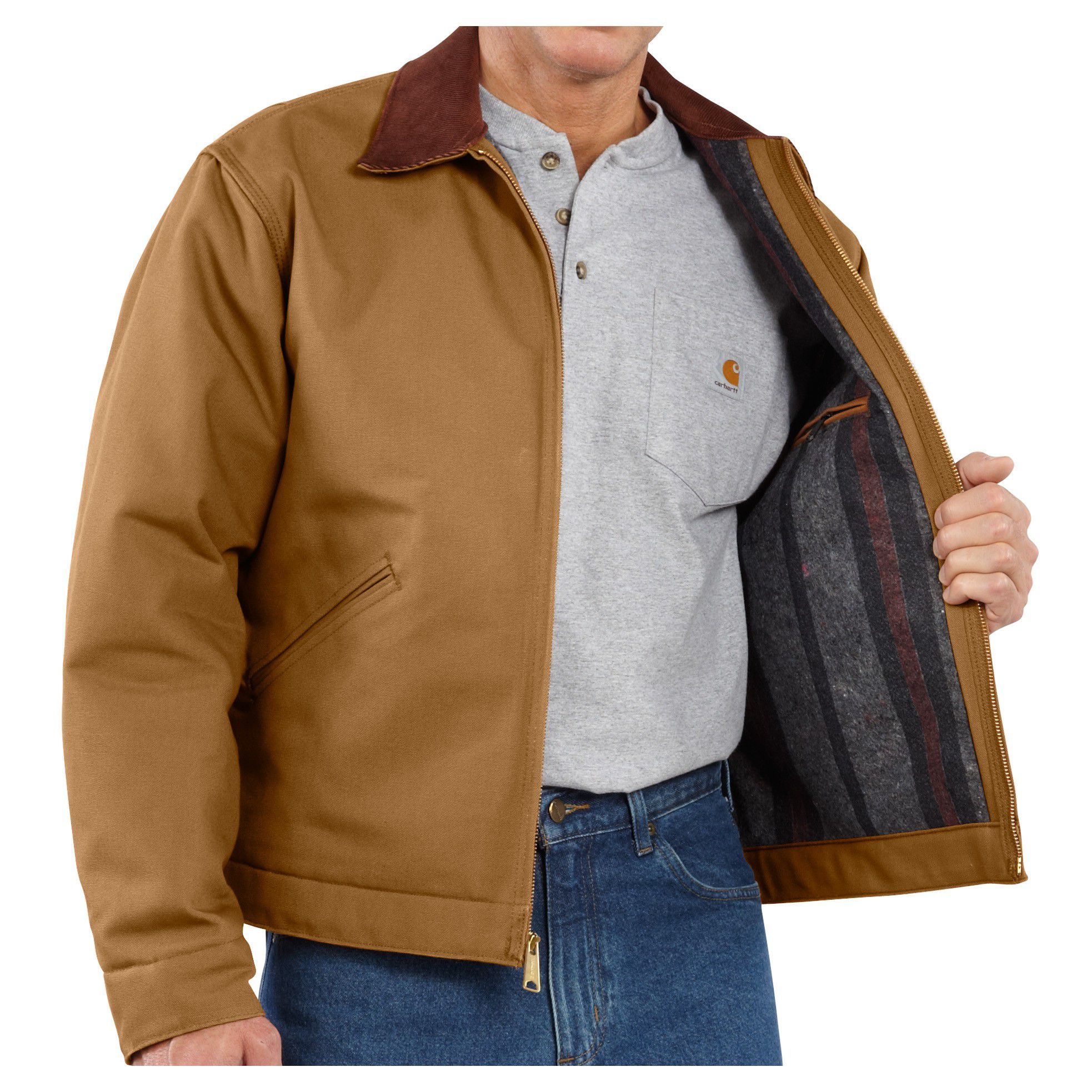 Jacket, Insulated, Brown, L