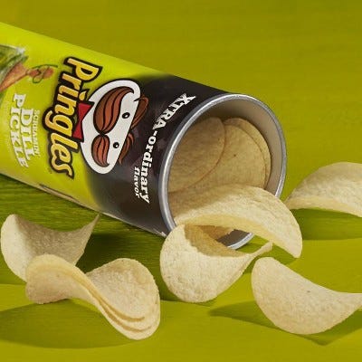 Pringles XTRA Screamin' Dill Pickle Potato Crisps