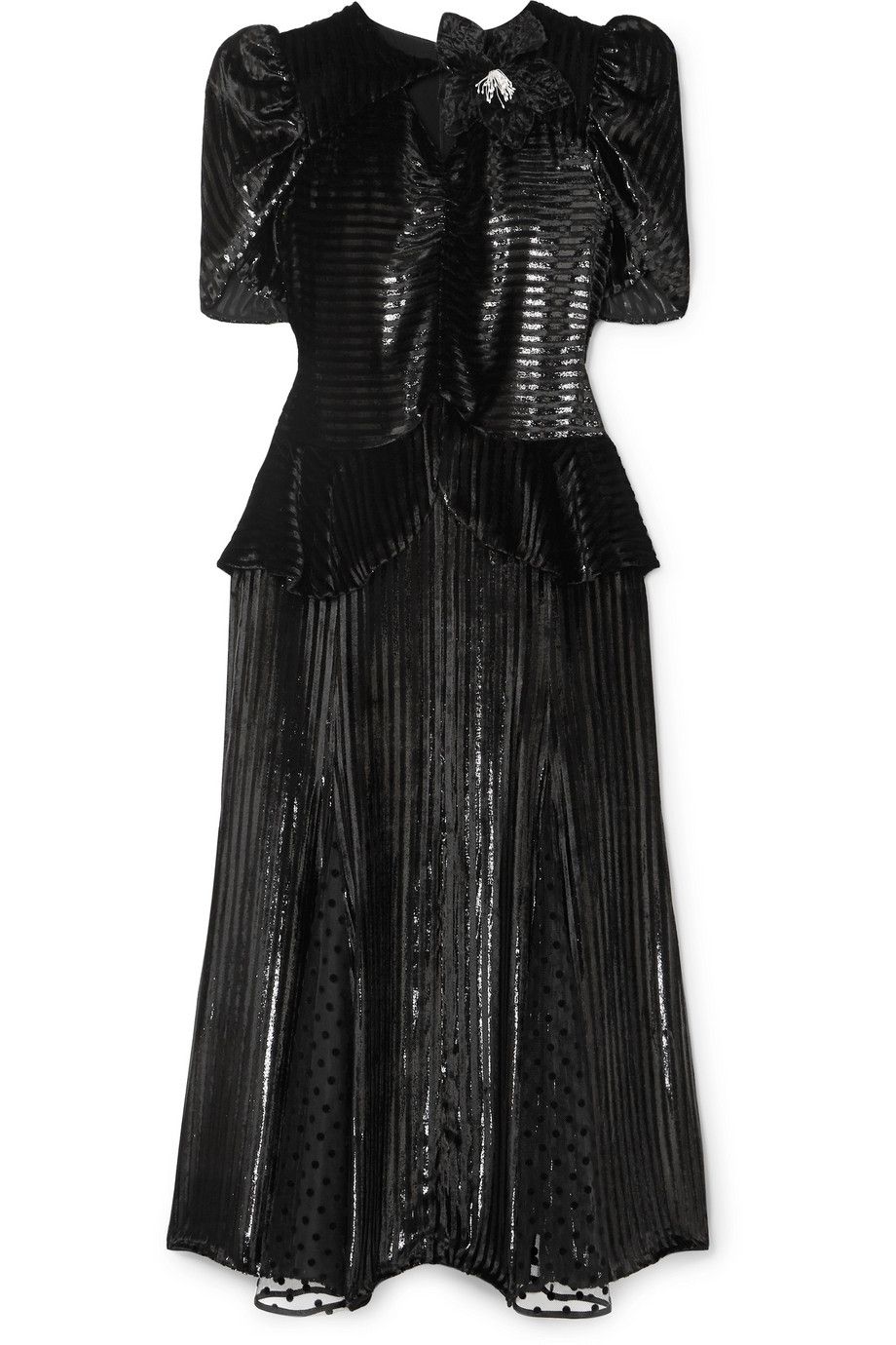 Diantha Metallic Velvet Dress
