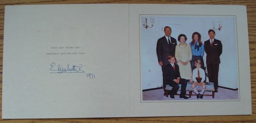 Queen Elizabeth's 1971 Christmas Card