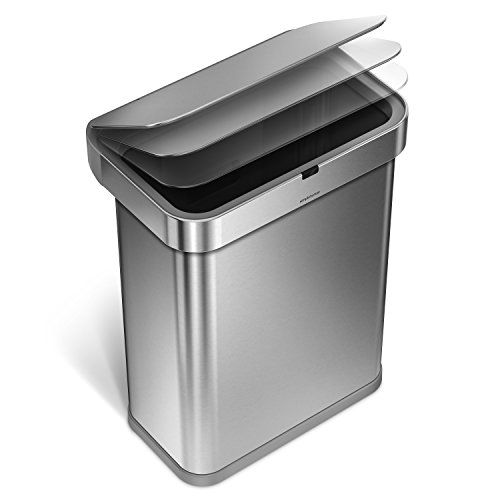 Stainless Steel Trash Can with Voice and Motion Sensor