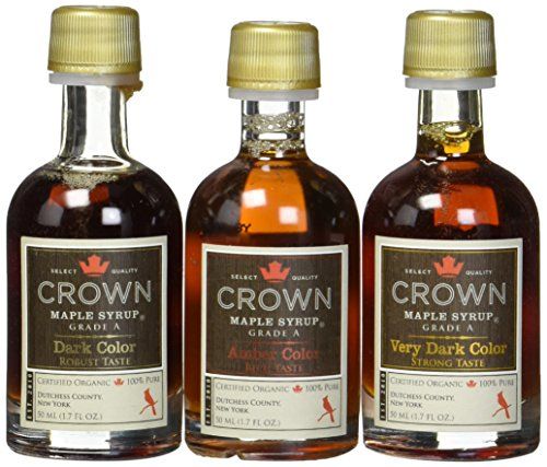 Crown Maple Organic Grade A Maple Syrup, Trio