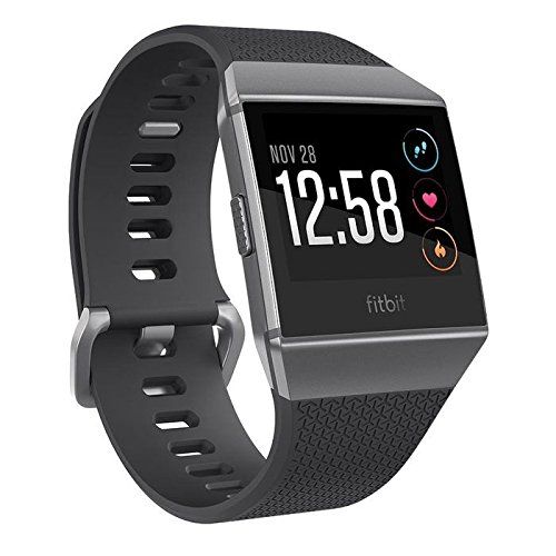 Fitbit Ionic GPS Smart Watch, Charcoal/Smoke Gray, One Size (S & L Bands Included)