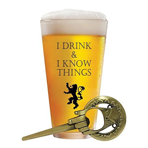 Beer Glass And Hand Of The King Bottle Opener
