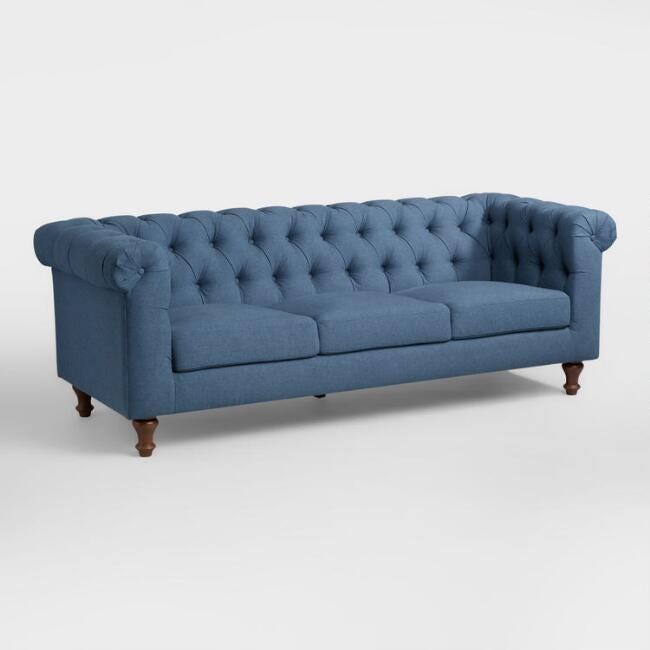 Denim Blue Quentin Chesterfield Sofa