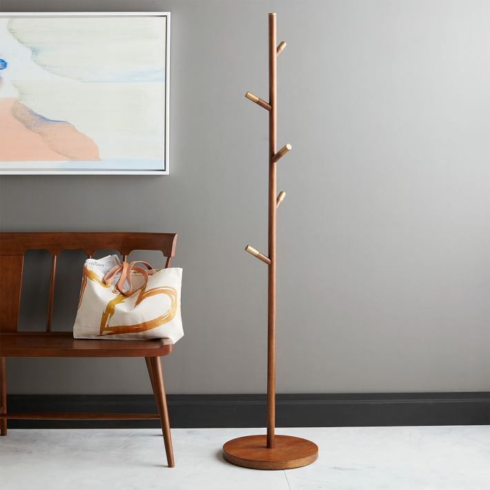 Mid century coat rack and online bench