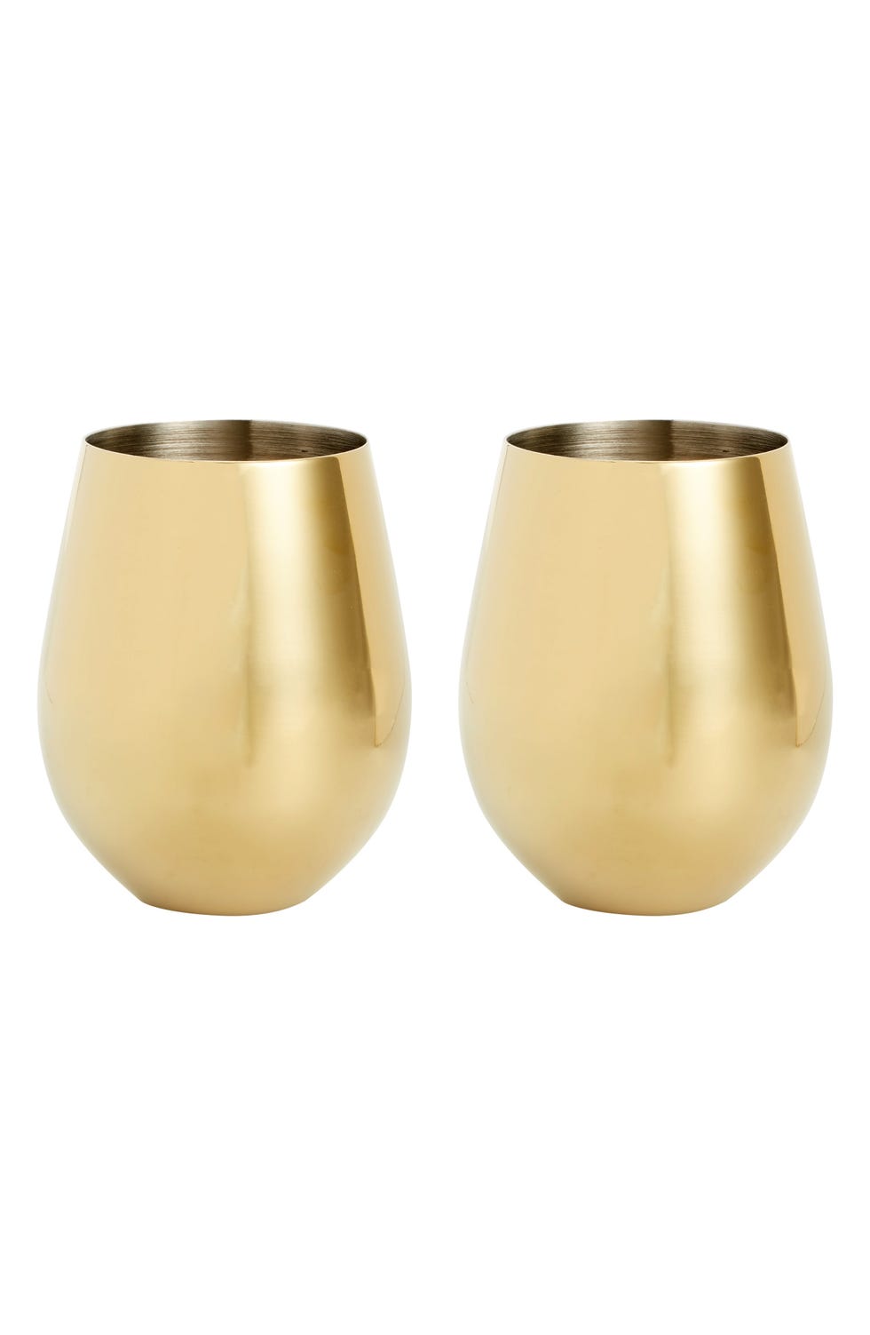Gold Stemless Wine Glasses