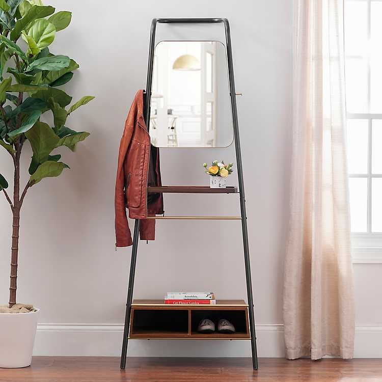 Leaning ladder coat discount rack