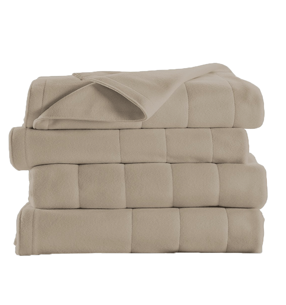 Plush Heated Throw Blanket -Secure Comfort Technology-Oversized 60 x 70- Ivory 3-Setting Heat Controller-5 Years Warranty Beautyrest Cozy Soft Microlight Heated Electric Blanket Throw