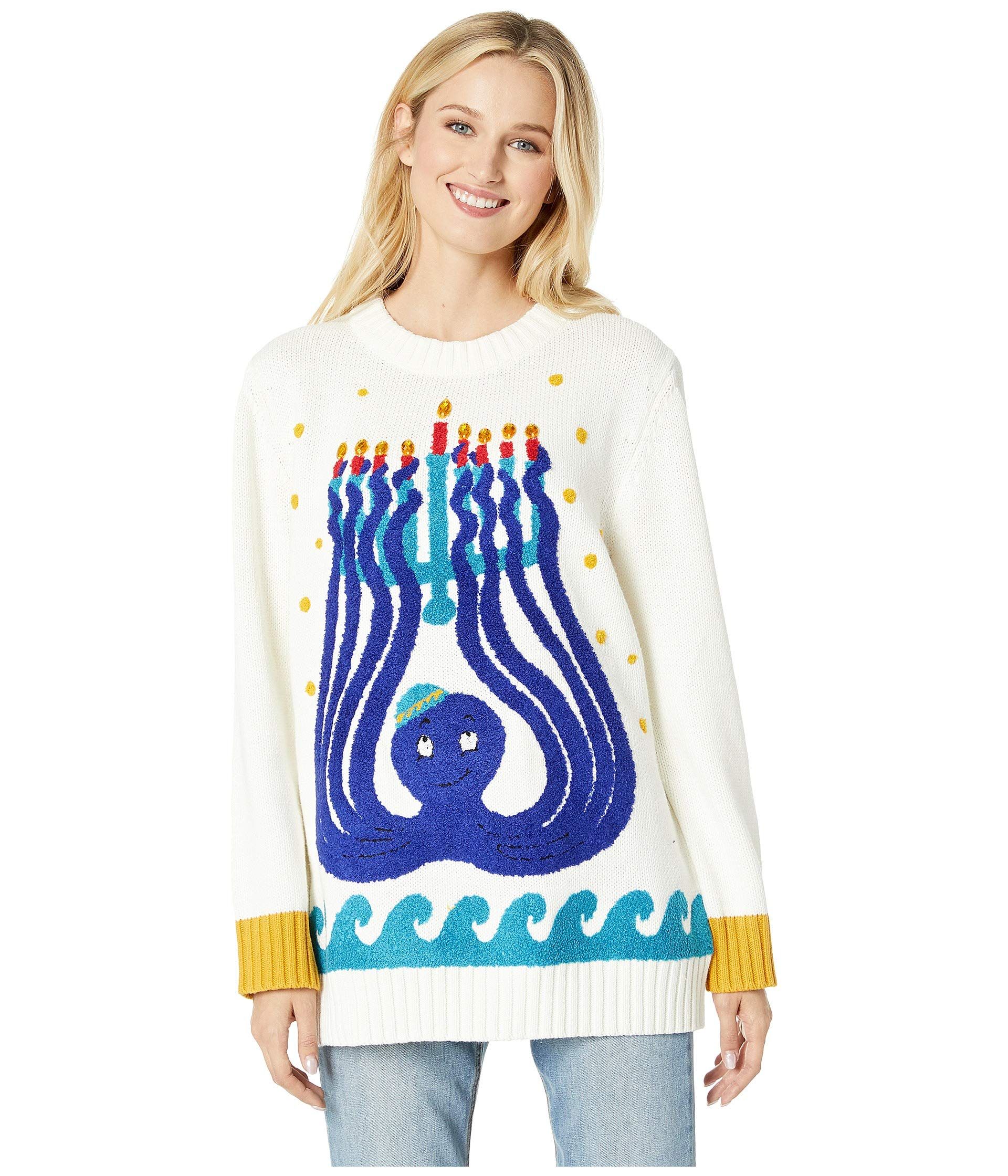 Whoopi Octopus Menorah Sweater