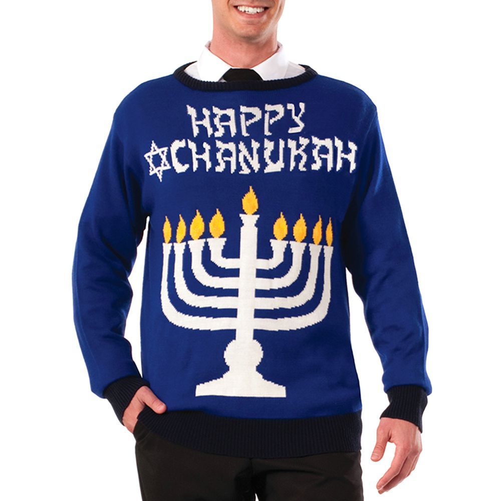 hanakuh sweaters come on baby light my menorah medium