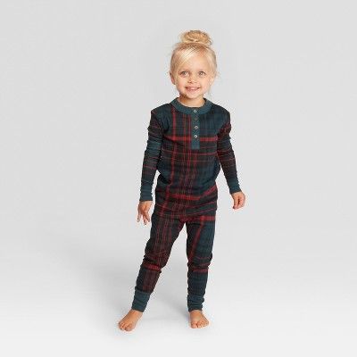 Toddler's Plaid Holiday Pajamas